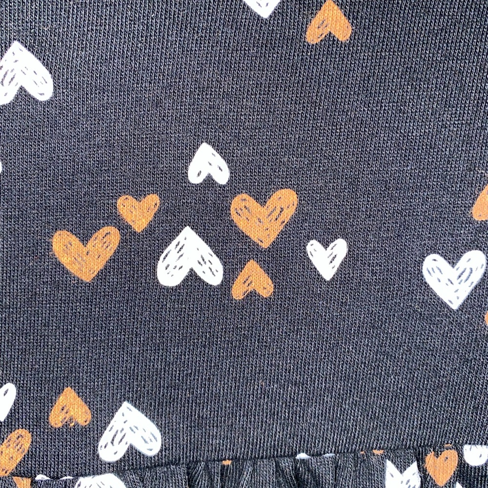 Cat & Jack Black Hearts Long-sleeve Toddler girl dress - Picture 3 of 3